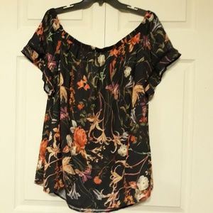 Floral Off Shoulder Top 2X EUC